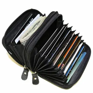 Leatherboss RFID Genuine Leather Credit card holder Accordian Wallet