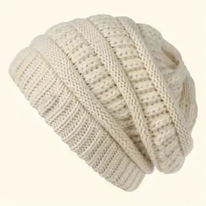 Warm Soft Elastic Knitted Hat, Skiing Men and Women Outdoor Warm Hat, Thickened Knitted Hat