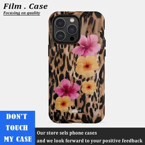 Leopard print flowers Protective case, fun design, compatible with iPhone 17 Pro Max, 17Air, 16 Pro, 15 Plus, 14, 13, 12 and 11, TPU full screen, shockproof, stylish, scratch-resistant, soft silicone material, drop-proof