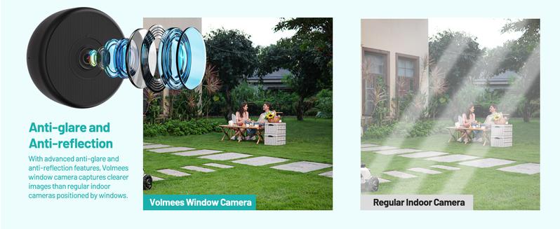 Seevision 2K 3MP Window Camera 5G&2.4GHz WiFi AI Full Color Night Vision Wireless Indoor Home Security Cam with Motion Detection 2-Way Talk Alexa 24/7 Recording Zone Set 10Ft Cable Easy Install Card Local