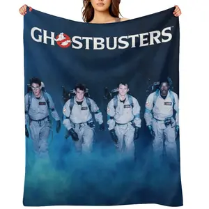 Ghostbusters Soft Cozy  Pattern Flannel Blanket Versatile, and Warm for Nap Office School Retro Home Picnic Travel and Gift BlanketsD910-501