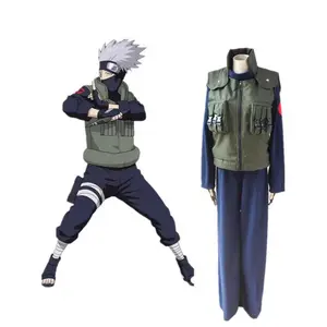 Naruto Uzumaki Kakashi cosplay vest   fleece pants costume