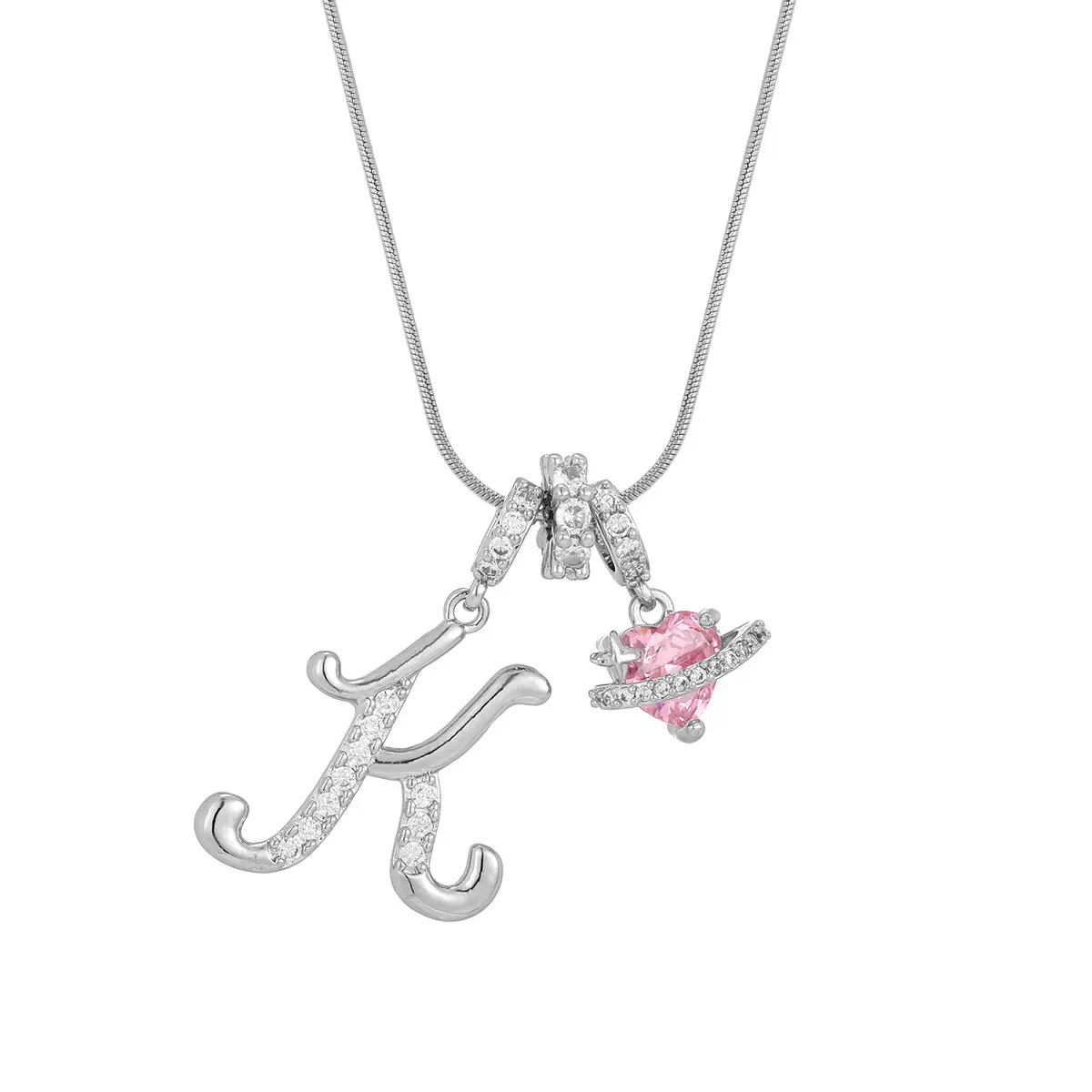 Silver K (Pendant -Snake Bone Chain)