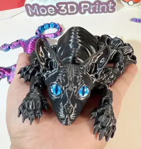 3D Printed Hairless Cat & Siamese Cat Figurine - Collectible Animal Model for Pet Decor & Gift - Trendy 3D Printed Pet Decor for Cat Lovers