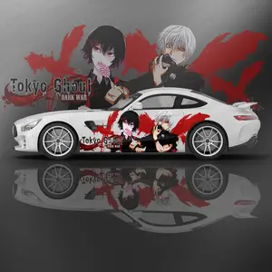 2026 New Anime Custom Tokyo Ghoul Car Sticker Decal Hood Door Body Vinyl Sticker Graphic Wrap New Car Sticker Decoration Accessories for your car