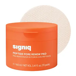 [signiq official] Peptide Pore Renew Pad | Pore Purifying and Firming, Peptide, 0.2% BHA, Mini-Embossed Toner Pads for Glass Skin, Korean Skincare (70 Pads, 160ml, 5.41 fl.oz.)