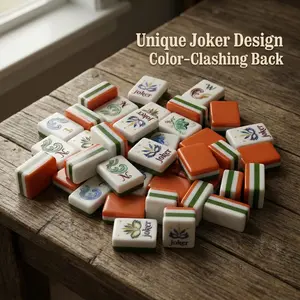 4-Layer Acrylic American Mahjong Tiles Set – Durable Hand Shuffled Mahjong Game, Premium Crystal Style Tiles for Family Game Night Party, Travel Friendly Mahjong Set, Family Fun Game, Party Table Game
