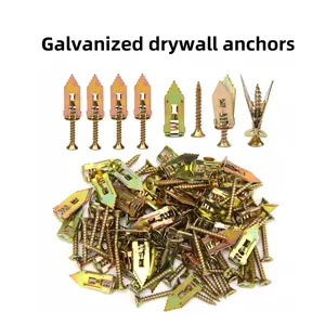 [Great Value 400 Pieces] Galvanized Anti-corrosion Heavy-duty Gypsum Board Self-drilling Wall Anchor, Drill-free and Quick Installation, Special Fixing Parts for Home Renovation, Gypsum Board, and Hollow Walls