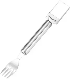 2-in-1 Watermelon Slicer & Fork – Stainless Steel Fruit Cutter Tool for Watermelon, Mango, Pitaya – Portable for Camping, Picnics, Home, Parties – Effortless Cubes & No Mess