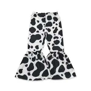 Cow Print Casual Girls Pants