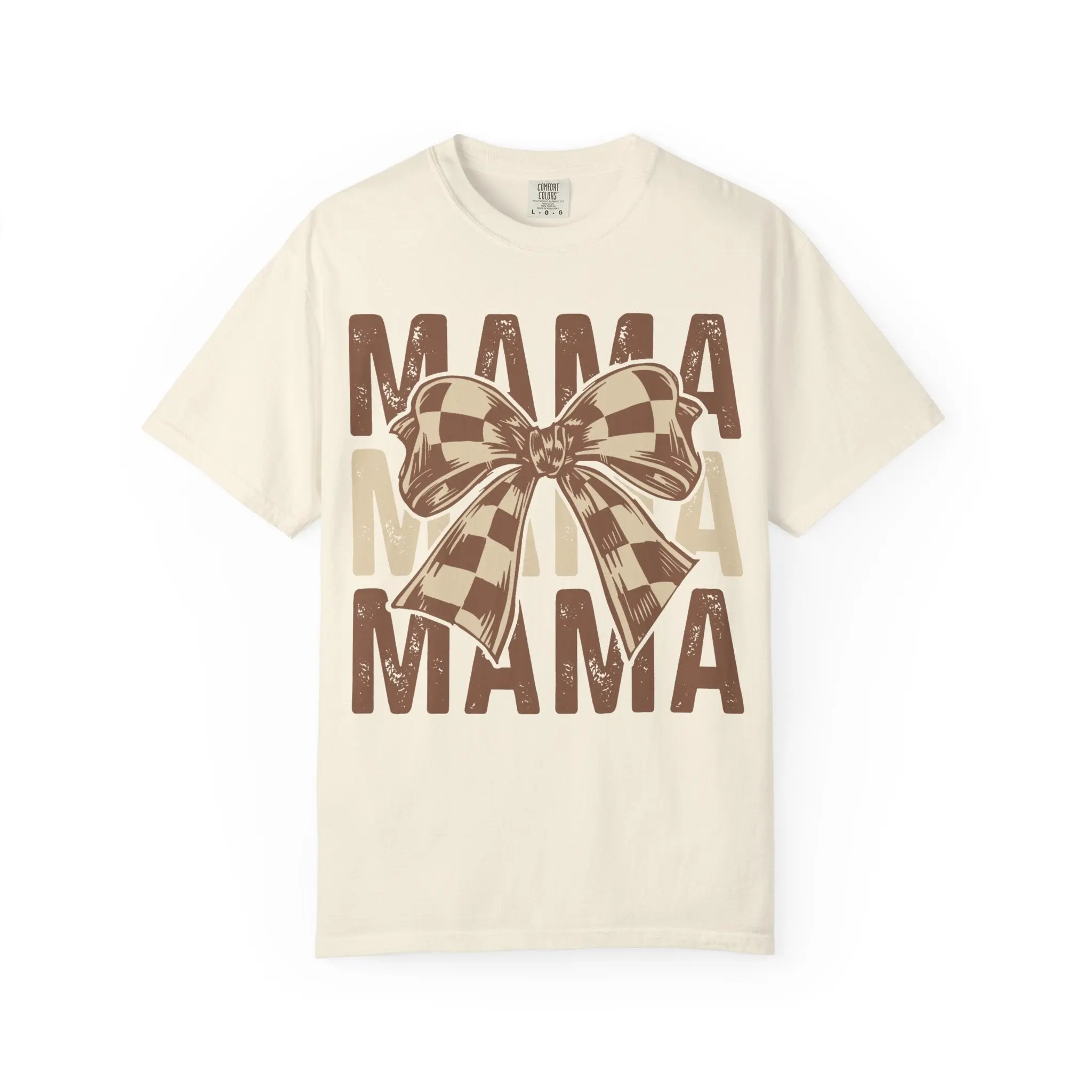 “Mama Brown Checkered Bow”