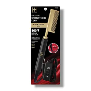 Hot & Hotter Electric Curved-Teeth Straightening Comb
