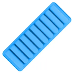 Silicone Ice Cube Mold, 4 Counts 10-grid Finger Shaped Cookie Mold, Rectangular Chocolate Mold, Ice Cube Tray, Jelly Cake Candy Baking Tool