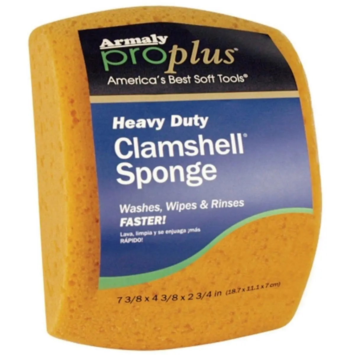 Armaly 212 MAIN Proplus Clamshell Shape Comfortable Absorbent Sponge, 10-Count Reptile & Amphibian Cleaning Tool for Tough Tasks