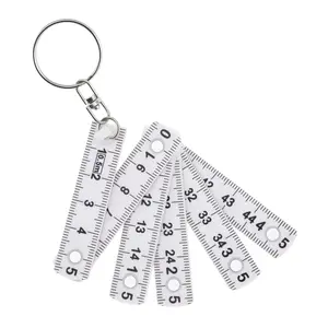 0-20 inch Folding Ruler with Keyring,  Ruler, Foldable Rulers Double Sided Inch and Metric Measuring Tool Meter Stick for Carpenters Engineers Woodworking DIY Craft (1)