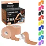 Precut Kinesiology Tape - 2 Rolls (40 Strips), Unisex Breathable Sports Tape, Elastic Wrap, Water-Resistant Latex-Free Cotton, Gentle on Skin, Comfortable Secure Hold, Cost-Effective Movement Enhancer