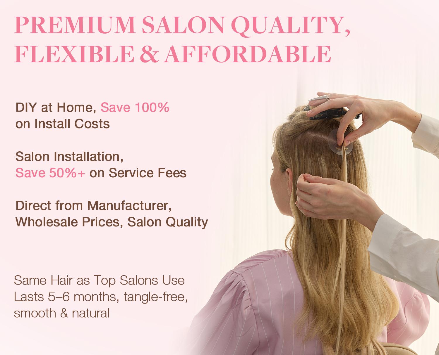 GOO GOO Micro Link Hair Extensions Real Human Hair 14-24Inch 50g-50s/30g-25s, Cold Fusion, Invisible Remy, Micro Loop Micro Ring Hair Extensions Silky Straight Hair Extensions#Greenish#TikTokShopSpringGlowUp