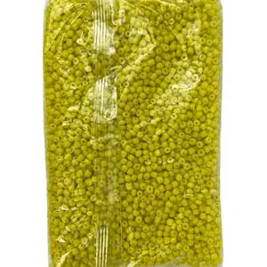 Glass Beads Cuentas para Santeria - Yellow Beads for Santeria Rituals and Crafts 1LB Ifa osha palo necklace