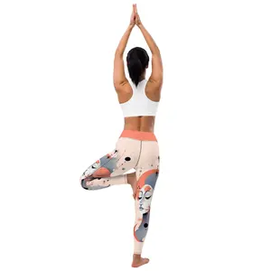 Quantum Pastel Orange Yoga Leggings