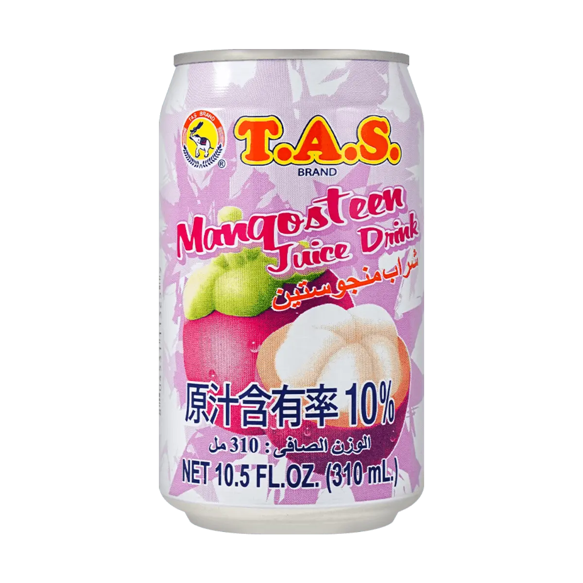TASCO Thai Mangosteen Juice 10% Fruit Juice Drink 310ml - Refreshing Tropical Beverage