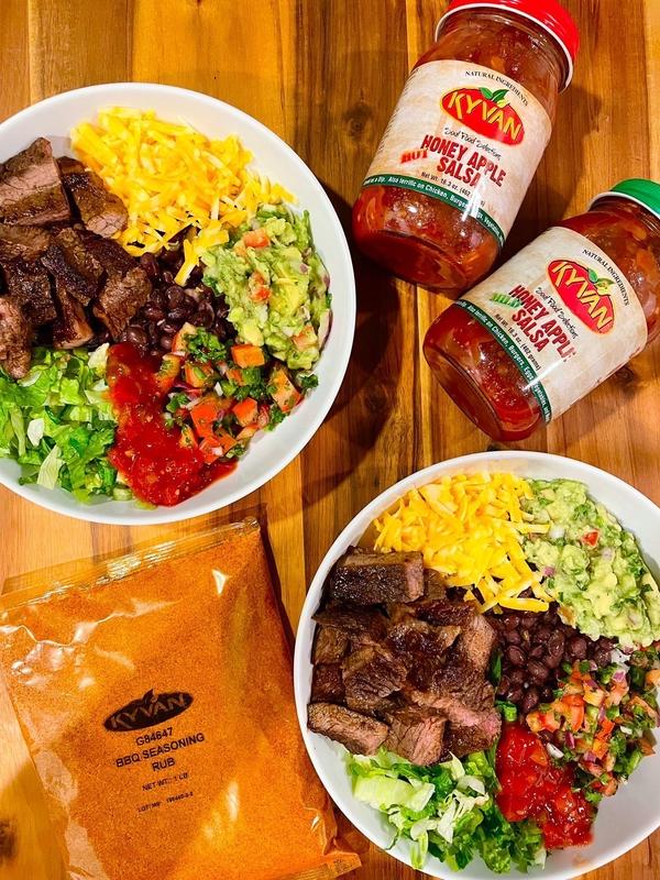 KYVAN Mild Honey Apple Salsa Sauce - Perfect for Dressings Dipping and Cooking Flavor Garlic Made in the USA with Fresh Ingredients