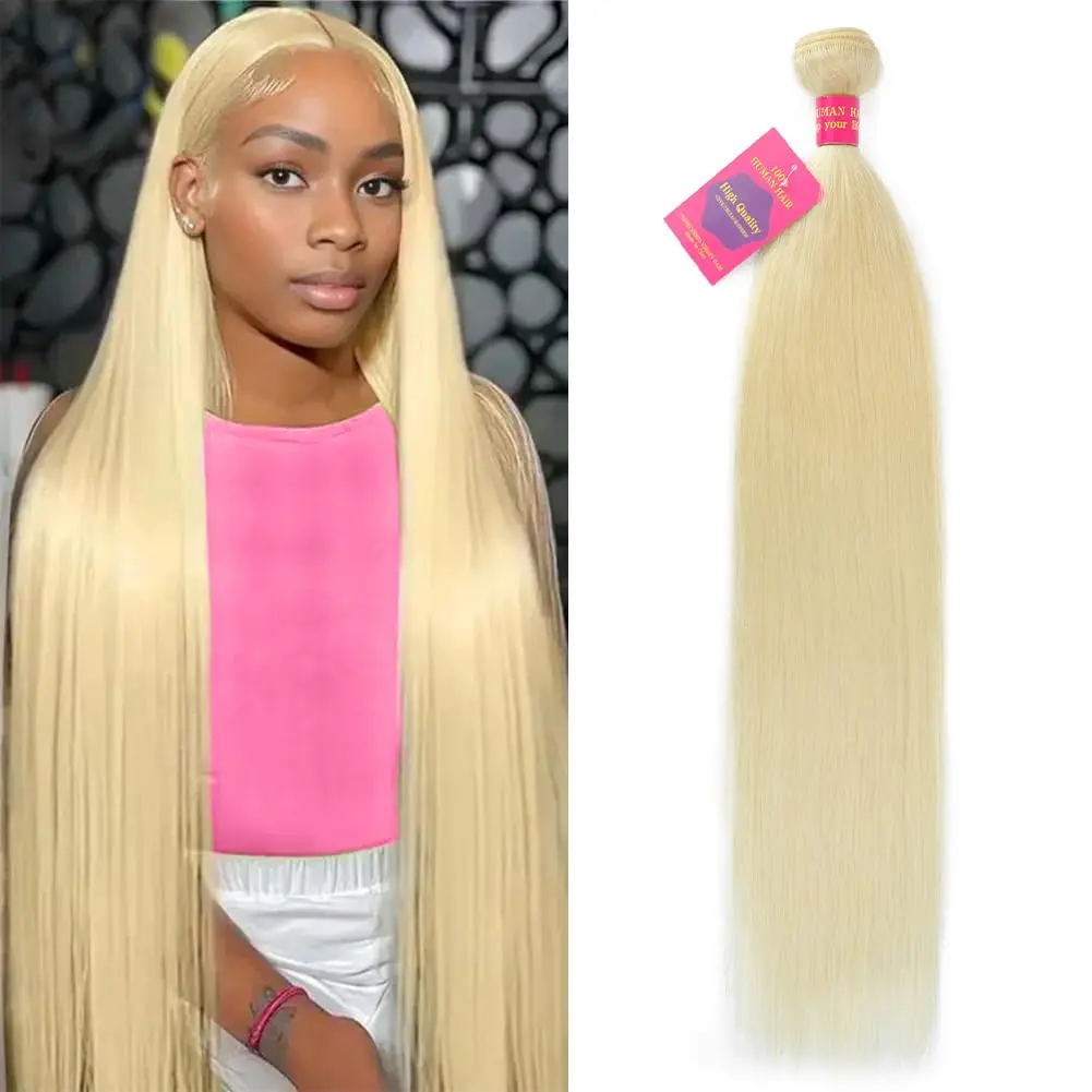 Blonde Human Hair Bundles Straight 613 Bundles Human Hair 14A Grade Brazilian Virgin Human Hair Bundles 1 Bundle Blonde Weave bundles human Hair 100g High Quality