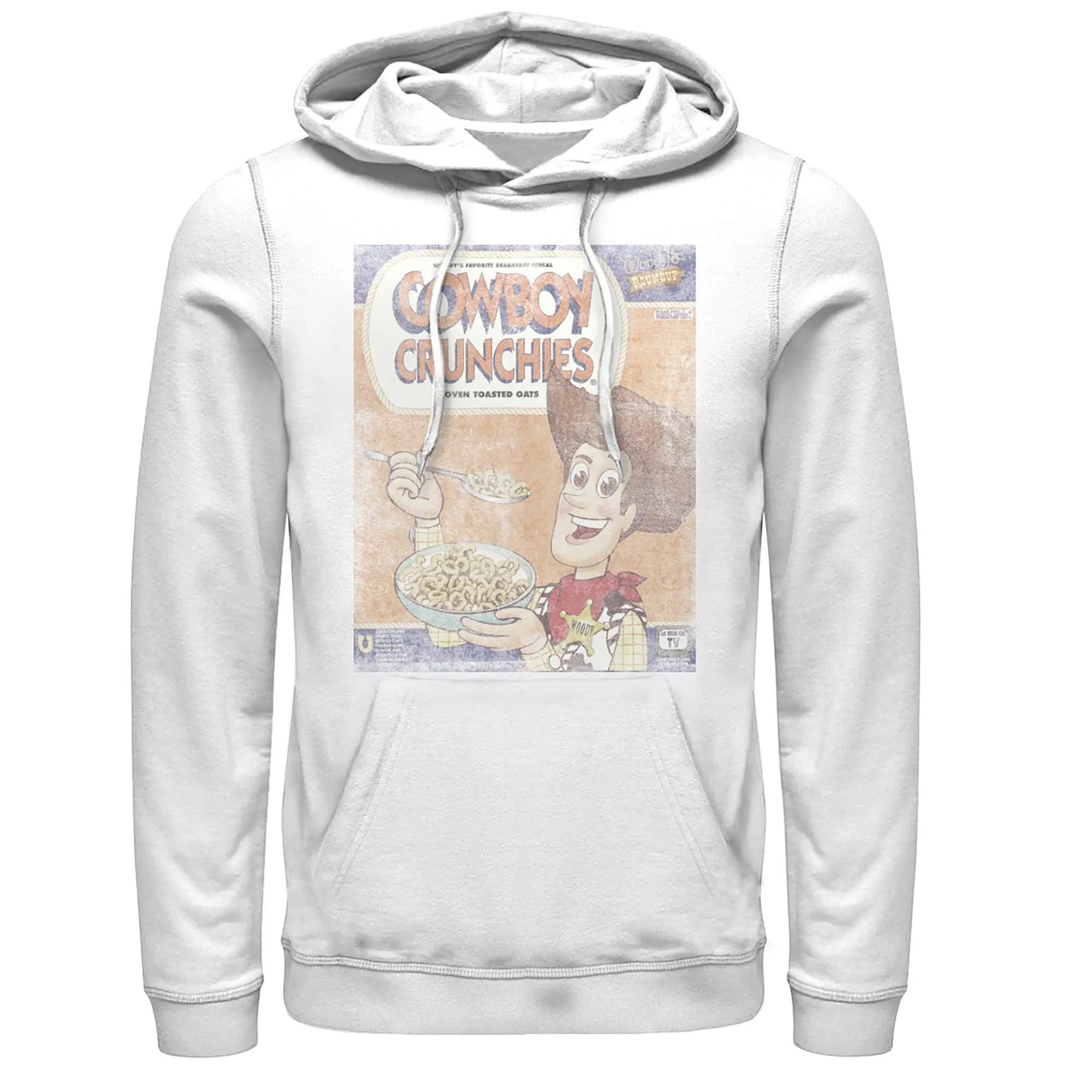 Men's Toy Story Vintage Cowboy Crunchies Cereal Pull Over Hoodie