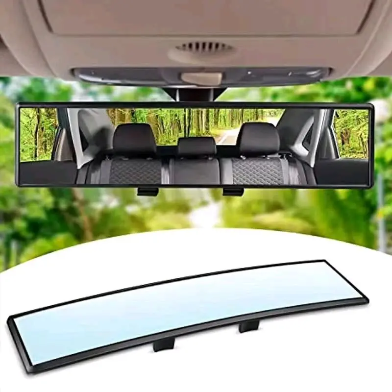 Upgrade Your Driving Safety - 11.8 Inch Panoramic Rear View Mirror – Anti-Glare Clip-On Auto Mirror with HD Clear Vision for Cars, SUVs & Trucks