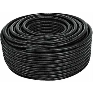 25 Ft 1" Split Wire Loom Conduit Polyethylene Tubing Black Color Sleeve Tube
