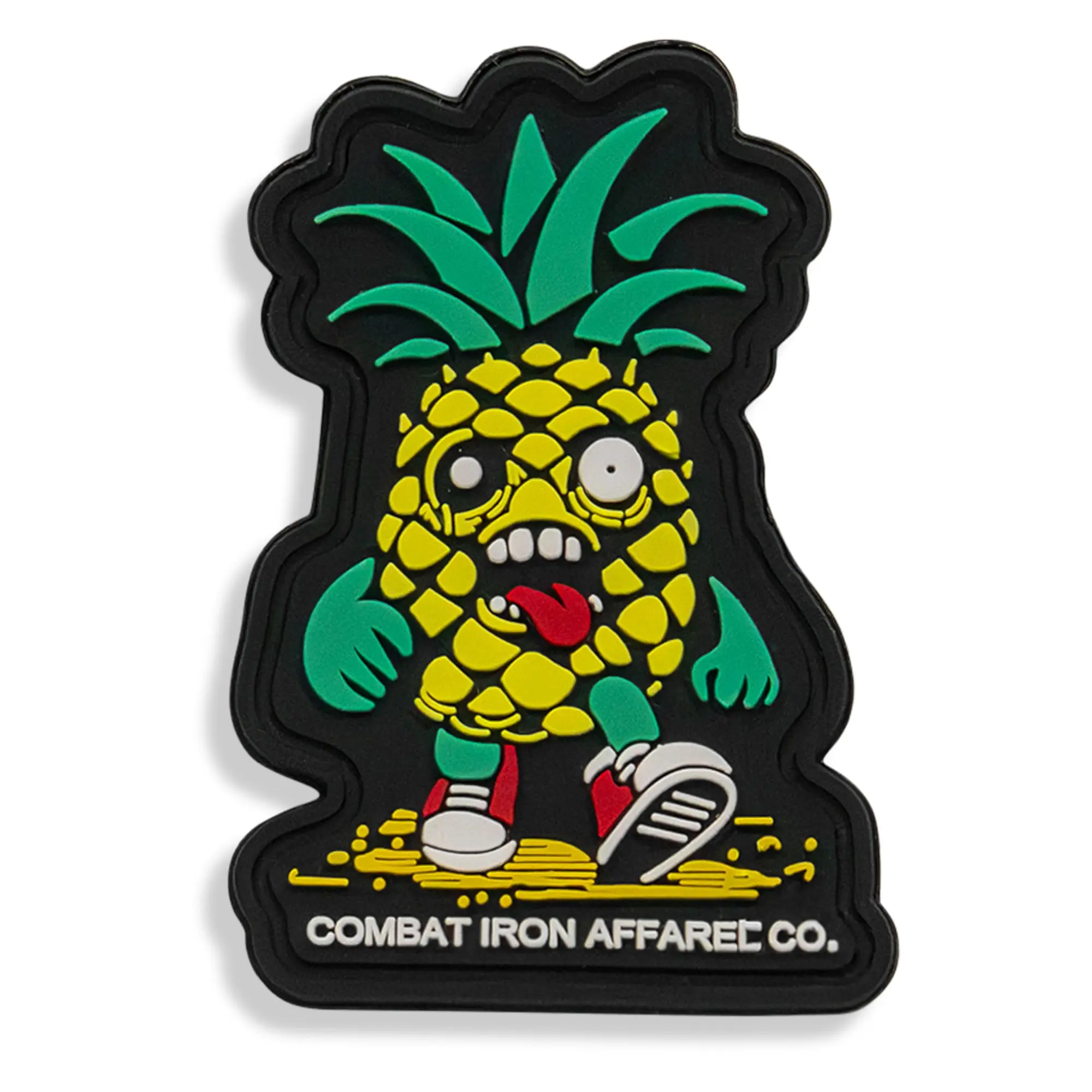 Kill Bad Vibes Pineapple Man PVC Patch, PVC Material Car Interior Decoration, 1.5"-Tall 3"-Wide Automotive & Motorcycle Accessory