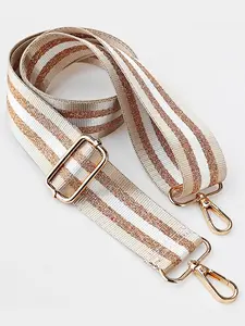 Adjustable Replacement Handbag Strap, Adjustable Crossbody Strap, Wide Shoulder Straps with Glitter Stripe, Long Canvas Belt with Buckle, Versatile Strap
