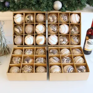 8cm/9pcs Christmas Ball Gift Box Set, exquisite Christmas tree hanging balls, Christmas ball holiday and birthday venue decoration gifts, vibrant Christmas tree ornaments