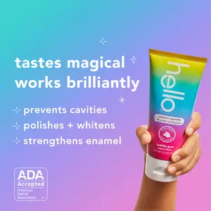 Hello Family Toothpaste Duo - Adult Antiplaque Whitening & Kids Fluoride-Free Unicorn Sparkle - Perfect for All Ages