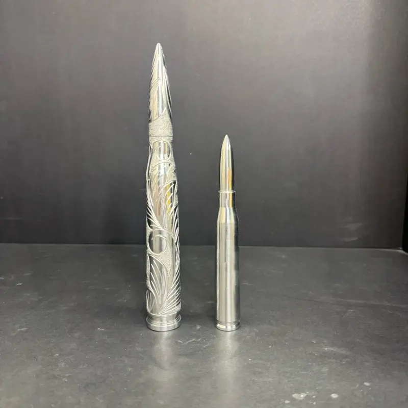 7.8 inch Premium Hand Engraved Bullet Antenna (not a real bullet)