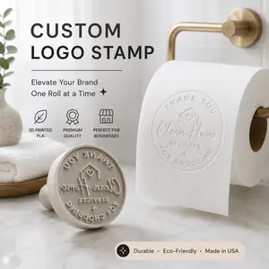 Custom Toilet Paper Logo Stamp | Personalized Stamp | 3D printed Stamp | House Cleaner Toilet Paper Stamp