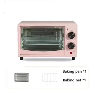 12 Quart Mini Pink Standard Oven-Stainless Steel, 4-Shelf Design, Ideal for Small Apartments and Mini Kitchens, No Electricity, Suitable for Baking and Barbecue