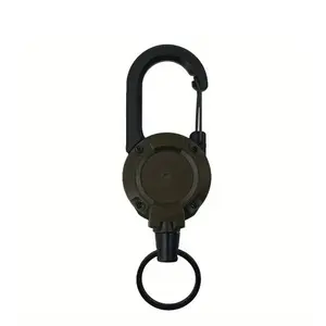 Department Store New Outdoor Automatic Retractable Wire Rope Luya Anti-theft Tactical Keychain Telescopic Hook Tool