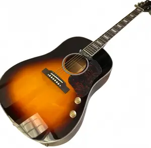 New J160 Sunburst Acoustic Guitar Top Solid Spruce with Fishman EQ Free Ship