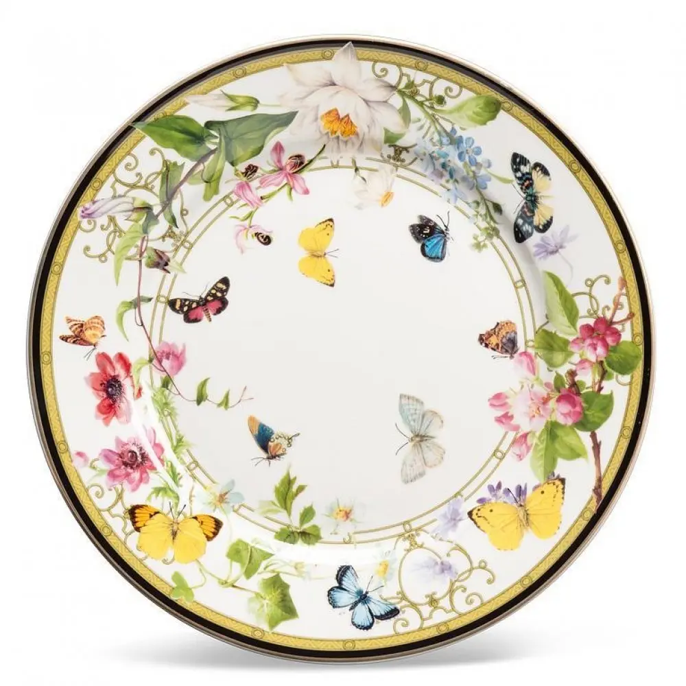 MDR Trading Inc. AB-27-SHANGRILA-CKPLQ01 Butterfly Garden Plate