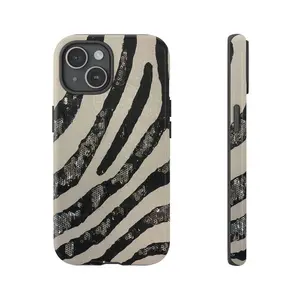 Zebra Stripe Pattern Phone Case, trendy and chic phone cover, y2k inspired, stylish protective cover for phone, animal print phone case