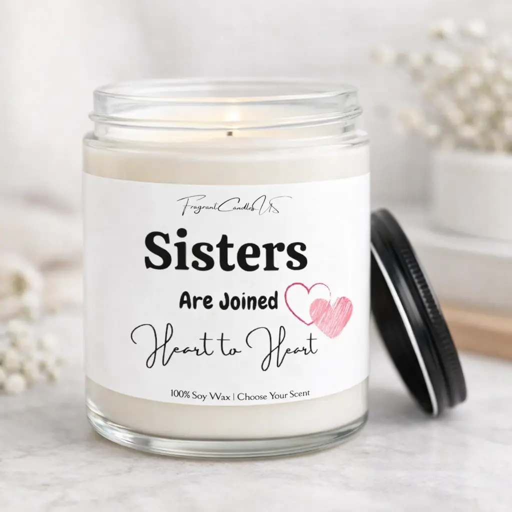 Sister Birthday Gift, Graduation Gift for Sister, Sister Wedding Gift, Big Sister Little Sister Present, Soul Sister Candle, Best Friend Sister Gift, Sentimental Family Keepsake, Bridal Shower Gift for Sister Decor, Scented soy candle
