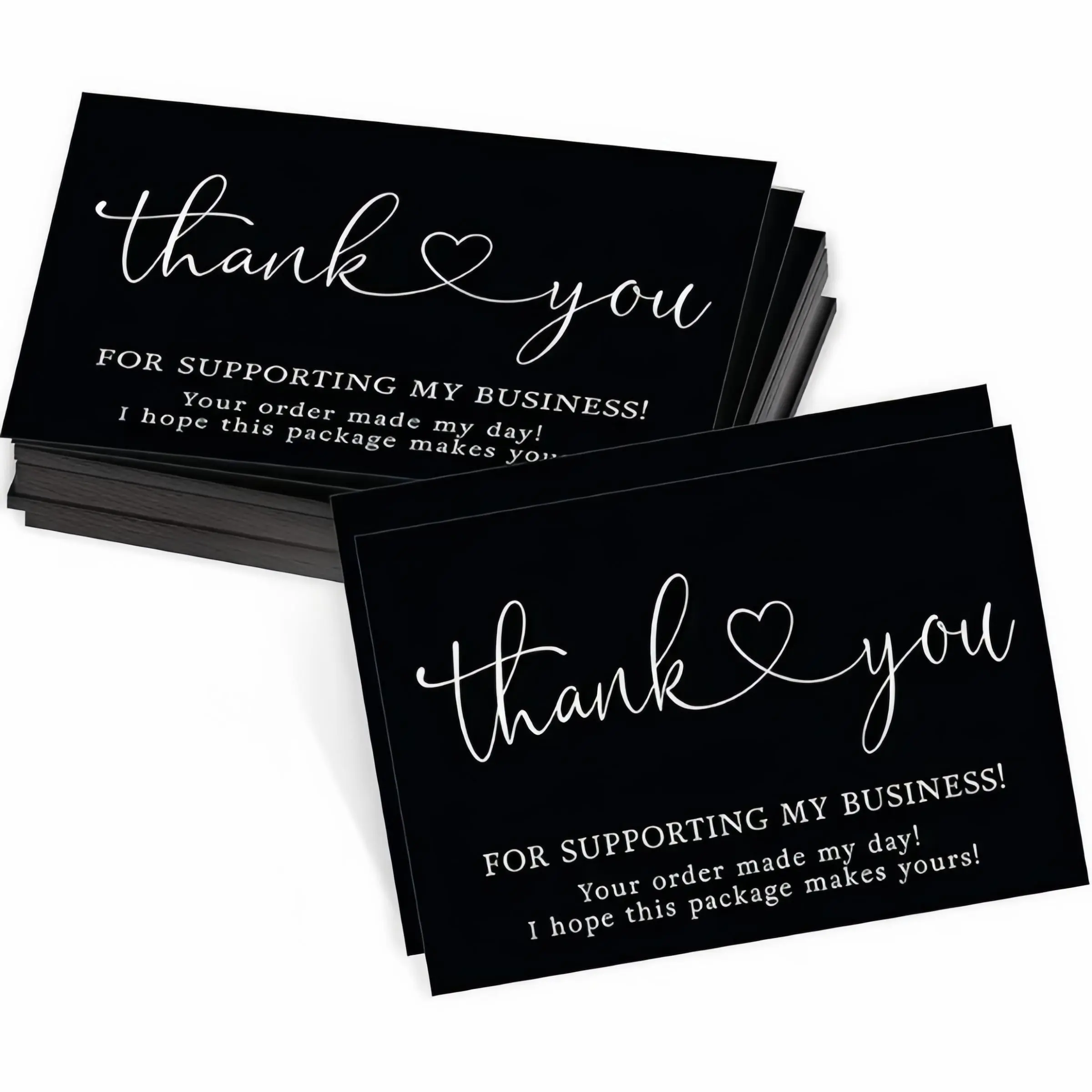 50 Pcs Gold Foil Thank You Cards Bulk, Business Decorative Stickers, Gift Packaging Tags, Appreciation Message Cards, Custom Message Card, Ideal for Events & Gifts