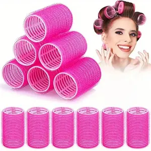 12Pcs Hair Rollers with Hair Pins Hair Curlers Set No Heat Curling Hairdressing Styling Salon Hairstyle Accessories Hair Curling Tool