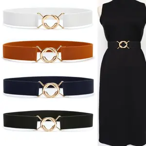 4 Pcs Stretch Skinny Belt, Retro Fashion Ladies Thin Belt, for Dresses Retro Stretch Ladies Waist Belt