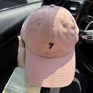 Trendy "7" Embroidery Baseball Cap — New Summer Collection: Versatile Cotton Streetwear Style with Face-Slimming Visor
