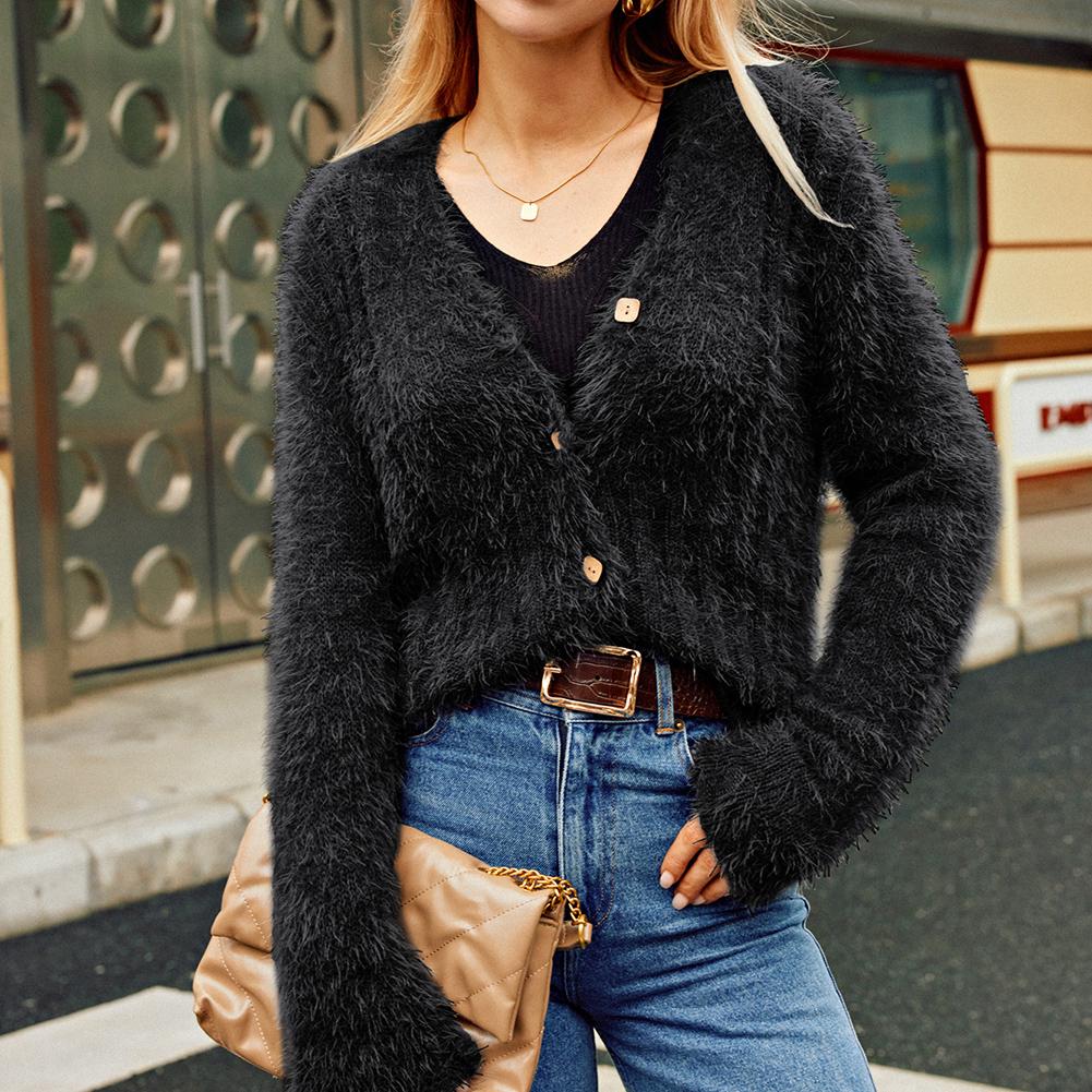Grace Karin Women's Long-Sleeve Knitwear Cardigan - Short V-Neck, Button-Front, Soft Cozy Basic Top for Autumn Winter, Party, Work, Clothes, Cardigan For Women, Soft Fabric, Braided, Knitting, 2Xl, Lady, Buttoned Elegance, Evening, Holiday, Lightweight, W Grace Karin Women's Long-Sleeve Knitwear Cardigan - Short V-Neck, Button-Front, Soft Cozy Basic Top for Autumn Winter, Party, Work, Clothes, Cardigan For Women, Soft Fabric, Braided, Knitting, 2Xl, Lady, Buttoned Elegance, Evening, Holiday, Lightweight, W
