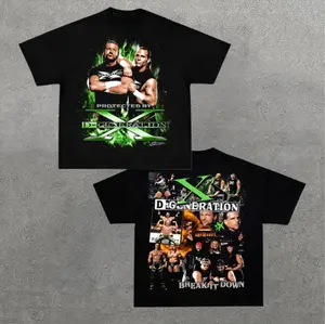 D-Generation X Vintage Graphic Tees, Wrestler Tshirt, WWE Shirts, Crew Neck Casual T-Shirt, Unisex Wrestling Shirt Men Clothing Gifts For Men Women Streetwear Menswear Womenswear