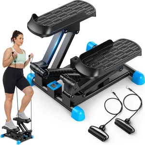 Merach 3-In-1 Mini  Stair Stepper  With KneeGuard Cushion Pedal, 12 In Step Height, 330 Lbs Weight Capacity Home Indoor Exercise Equipment With Resistance Bands
