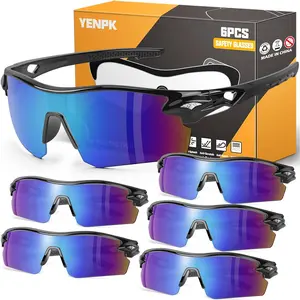 6 Pack Safety Glasses, ANSI Z87.1+UV Protective Eyewear, Impact Resistant Anti-Scratch Safety Goggles for Men Women