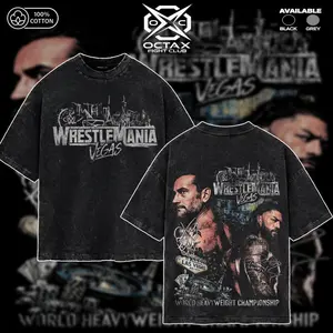 [Octa-X] WWE WrestleMania 42 Vegas 2026 Shirt - Roman Reigns vs CM Punk Heavyweight Championship, WrestleMania 42 Las Vegas Main Event T-Shirt 2026, gift for WWE fans